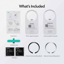 Заредете изображение във визуализатора на галерията – ESR Halolock universal magnetic MagSafe ring black &amp; silver (18762-0) - TopMag
