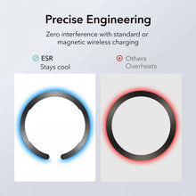 Заредете изображение във визуализатора на галерията – ESR Halolock universal magnetic MagSafe ring black &amp; silver (18762-0) - TopMag
