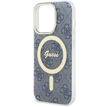 Заредете изображение във визуализатора на галерията – Original Case GUESS hardcase IML 4G MagSafe GUHMP15XH4STB for Iphone 15 Pro Max blue
