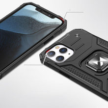 Заредете изображение във визуализатора на галерията – Wozinsky Ring Armor Case Kickstand Tough Rugged Cover for iPhone 13 Pro black - TopMag
