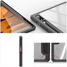 Заредете изображение във визуализатора на галерията – Dux Ducis Toby armored tough Smart Cover for Samsung Galaxy Tab S7 / Tab S8 11&#39;&#39; with a holder for stylus pen black - TopMag
