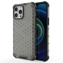 Заредете изображение във визуализатора на галерията – Honeycomb Case armor cover with TPU Bumper for iPhone 13 Pro Max black - TopMag
