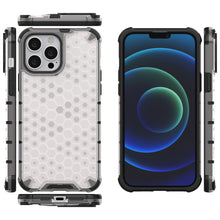 Заредете изображение във визуализатора на галерията – Honeycomb Case armor cover with TPU Bumper for iPhone 13 Pro Max transparent - TopMag
