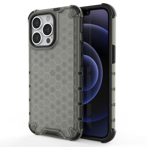 Honeycomb Case armor cover with TPU Bumper for iPhone 13 Pro black - TopMag