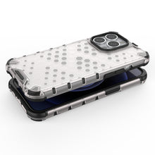 Заредете изображение във визуализатора на галерията – Honeycomb Case armor cover with TPU Bumper for iPhone 13 Pro transparent - TopMag
