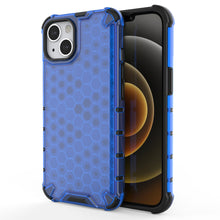 Заредете изображение във визуализатора на галерията – Honeycomb Case armor cover with TPU Bumper for iPhone 13 blue - TopMag

