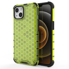 Заредете изображение във визуализатора на галерията – Honeycomb Case armor cover with TPU Bumper for iPhone 13 green - TopMag
