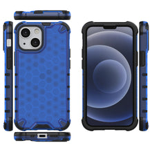 Заредете изображение във визуализатора на галерията – Honeycomb Case armor cover with TPU Bumper for iPhone 13 mini blue - TopMag
