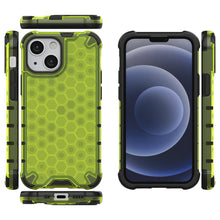 Заредете изображение във визуализатора на галерията – Honeycomb Case armor cover with TPU Bumper for iPhone 13 mini green - TopMag
