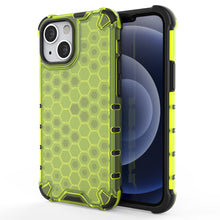 Заредете изображение във визуализатора на галерията – Honeycomb Case armor cover with TPU Bumper for iPhone 13 mini green - TopMag
