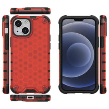 Заредете изображение във визуализатора на галерията – Honeycomb Case armor cover with TPU Bumper for iPhone 13 mini red - TopMag
