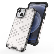 Заредете изображение във визуализатора на галерията – Honeycomb Case armor cover with TPU Bumper for iPhone 13 mini transparent - TopMag
