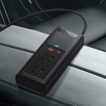 Заредете изображение във визуализатора на галерията – Baseus In-car Inverter 150W (220V CN/EU) black (CRNBQ-A01) - TopMag
