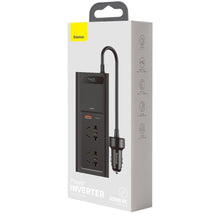 Заредете изображение във визуализатора на галерията – Baseus In-car Inverter 150W (220V CN/EU) black (CRNBQ-A01) - TopMag
