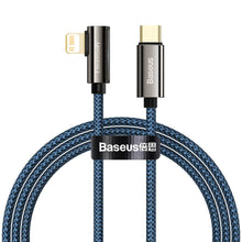 Заредете изображение във визуализатора на галерията – Baseus Legend Mobile Game Elbow Cable USB Type C - Lightning 20W Power Delivery 1m blue (CACS000203) - TopMag
