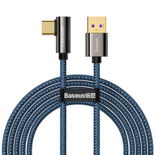 Заредете изображение във визуализатора на галерията – Baseus Legend Series Elbow Fast Charging Data Cable USB - USB Type-C 66W 2m blue (CACS000503) - TopMag
