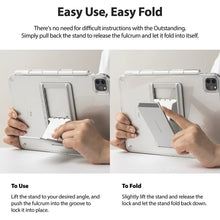 Заредете изображение във визуализатора на галерията – Ringke Outstanding Self-adhesive Universal Folding Tablet Stand Light Gray (SD53240RS) - TopMag
