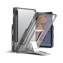 Заредете изображение във визуализатора на галерията – Ringke Fusion Combo Outstanding hard case with TPU frame for Samsung Galaxy Tab S7 11'' + self-adhesive foldable stand grey (FC475R40) - TopMag
