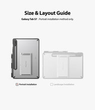 Заредете изображение във визуализатора на галерията – Ringke Fusion Combo Outstanding hard case with TPU frame for Samsung Galaxy Tab S7 11&#39;&#39; + self-adhesive foldable stand grey (FC475R40) - TopMag

