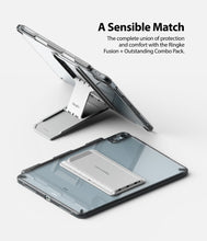Заредете изображение във визуализатора на галерията – Ringke Fusion Combo Outstanding Hard Case with Gel Frame for iPad Air 2020 + Adhesive Stand Gray (FC485R39) - TopMag
