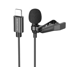 Заредете изображение във визуализатора на галерията – Borofone Lavalier microphone BFK11 Elegant Lightning black
