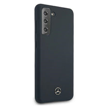 Заредете изображение във визуализатора на галерията – Original faceplate case MERCEDES MEHCS21MSILNA for SAMSUNG S21 Plus (Silicone Line / blue)
