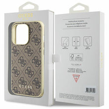 Заредете изображение във визуализатора на галерията – Guess GUHCP15LGF4GBR iPhone 15 Pro 6.1" brown/brown hardcase 4G Charms Collection
