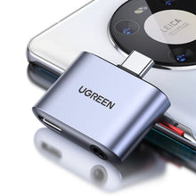 Заредете изображение във визуализатора на галерията – Ugreen CM231 USB-C mini jack 3.5 mm audio adapter - gray
