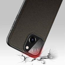 Заредете изображение във визуализатора на галерията – Dux Ducis Fino case covered with nylon material for iPhone 13 mini green - TopMag
