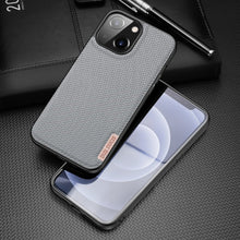 Заредете изображение във визуализатора на галерията – Dux Ducis Fino case covered with nylon material for iPhone 13 gray - TopMag
