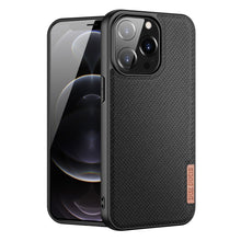 Заредете изображение във визуализатора на галерията – Dux Ducis Fino case covered with nylon material for iPhone 13 Pro black - TopMag
