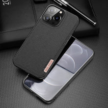 Заредете изображение във визуализатора на галерията – Dux Ducis Fino case covered with nylon material for iPhone 13 Pro black - TopMag
