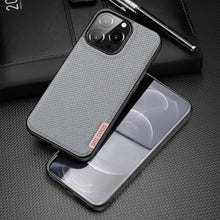 Заредете изображение във визуализатора на галерията – Dux Ducis Fino case covered with nylon material for iPhone 13 Pro gray - TopMag
