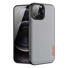 Заредете изображение във визуализатора на галерията – Dux Ducis Fino case covered with nylon material for iPhone 13 Pro Max gray - TopMag
