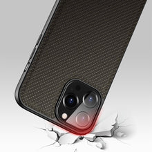 Заредете изображение във визуализатора на галерията – Dux Ducis Fino case covered with nylon material for iPhone 13 Pro Max green - TopMag

