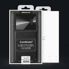 Заредете изображение във визуализатора на галерията – Nillkin CamShield Leather S Case for Samsung Galaxy S23 Ultra cover with camera cover black
