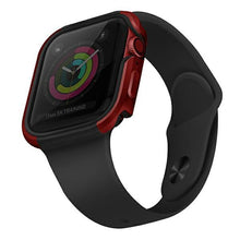 Заредете изображение във визуализатора на галерията – UNIQ etui Valencia Apple Watch Series 4/5/6/SE 44mm. czerwony/crimson red
