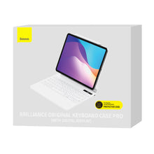 Заредете изображение във визуализатора на галерията – Baseus Brilliance magnetic case wireless keyboard with backlit keys and display iPad Pro 11" (2018/2020/2021/2022) / iPad Air 4 10.9" / iPad Air 5 10.9" white

