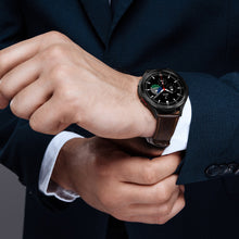 Заредете изображение във визуализатора на галерията – Dux Ducis Leather Strap Strap For Samsung Galaxy Watch / Huawei Watch / Honor Watch (20mm band) Leather Wristband Dark Brown (Business Version)
