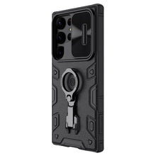 Заредете изображение във визуализатора на галерията – Nillkin CamShield Armor Pro Case Cover For Samsung Galaxy S23 Ultra Armor Cover With Camera Protector Ring Stand Black
