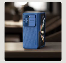 Заредете изображение във визуализатора на галерията – Nillkin CamShield Fold Case for Samsung Galaxy Z Fold 5 5G blue (bracket)
