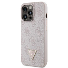 Заредете изображение във визуализатора на галерията – Guess GUHCP13LP4TDSCPP case for iPhone 13 Pro / 13 - pink Crossbody 4G Metal Logo
