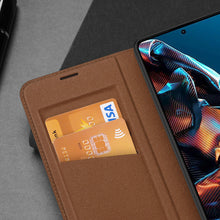 Заредете изображение във визуализатора на галерията – Dux Ducis Skin X2 Case For Xiaomi Redmi Note 12 Pro / Poco X5 Pro 5G Cover Flip Wallet Stand Brown
