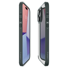 Заредете изображение във визуализатора на галерията – Spigen Ultra Hybrid case for iPhone 15 Pro Max - dark green
