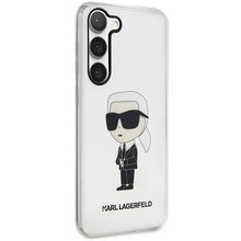 Заредете изображение във визуализатора на галерията – Karl Lagerfeld KLHCS23MHNIKTCT S23+ S916 transparent hardcase Ikonik Karl Lagerfeld
