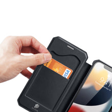 Заредете изображение във визуализатора на галерията – DUX DUCIS Skin X Bookcase type case for iPhone 13 mini black - TopMag
