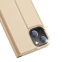 Заредете изображение във визуализатора на галерията – Dux Ducis Skin Pro Bookcase type case for iPhone 13 mini golden - TopMag
