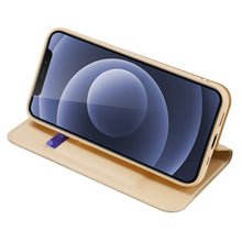 Заредете изображение във визуализатора на галерията – Dux Ducis Skin Pro Bookcase type case for iPhone 13 golden - TopMag
