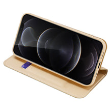 Заредете изображение във визуализатора на галерията – Dux Ducis Skin Pro Bookcase type case for iPhone 13 Pro golden - TopMag
