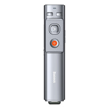 Заредете изображение във визуализатора на галерията – Baseus Orange Dot Wireless Presenter (Red Laser)(Charging version) gray (WKCD000013) - TopMag

